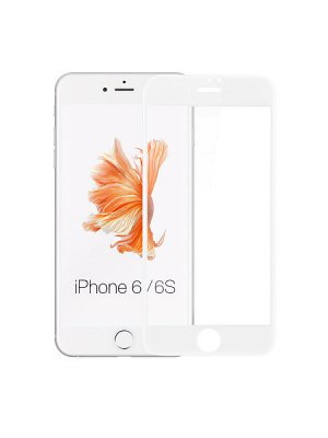 Защитное стекло iPhone 6/6S 3D белое (без упаковки)