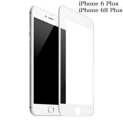 Защитное стекло iPhone 6/6s Plus 3D Белое (без упаковки)