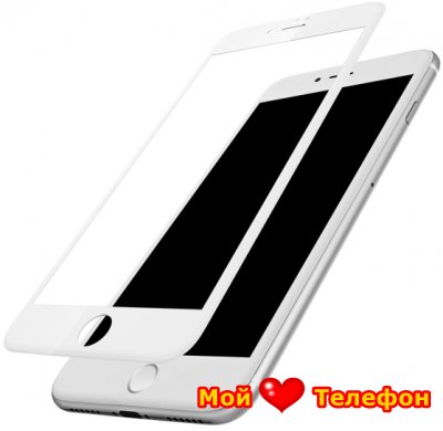 Защитное стекло iPhone 7/8/SE (2020) 3D Белое (без упаковки)