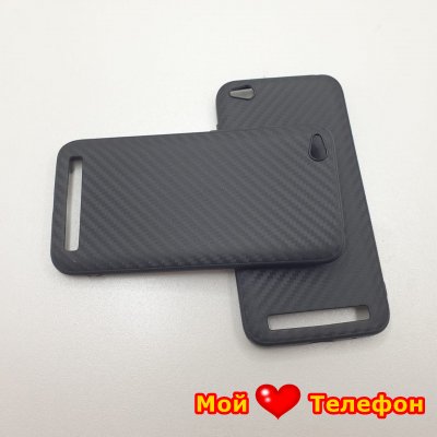 Чехол силиконовый для Xiaomi Redmi 5A Карбон (черный)
