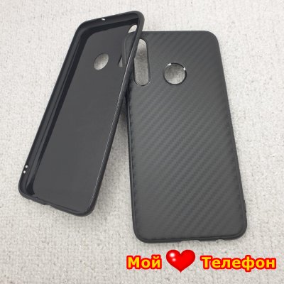 Чехол силиконовый для Huawei Honor 20 Lite/10i/20i Карбон (черный)