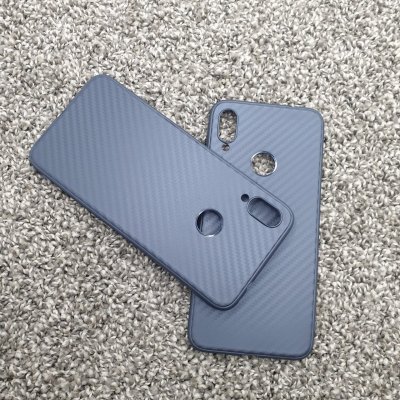 Чехол силиконовый для Xiaomi Redmi Note 7 Карбон (черный)