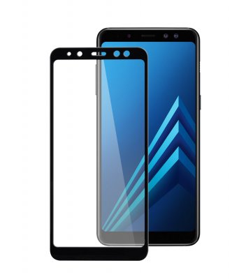Защитное стекло Samsung A8 Plus (2018) 3D Черное