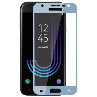 Защитное стекло Samsung J3 (2017)/SM-J330F 3D Синие