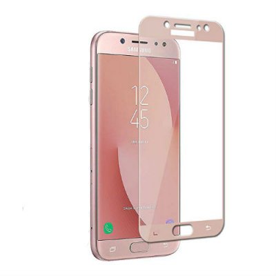 Защитное стекло Samsung J5 (2017)/J530 3D Розовое