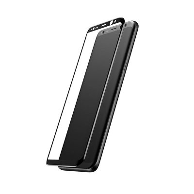 Защитное стекло Samsung S8/S9 Plus 3D полное покрытие (Черное)