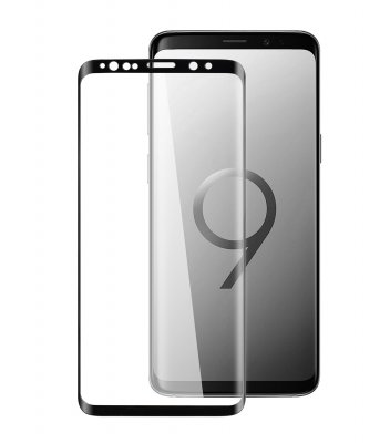 Защитное стекло Samsung S8/S9 Plus 5D полное покрытие (Черное)