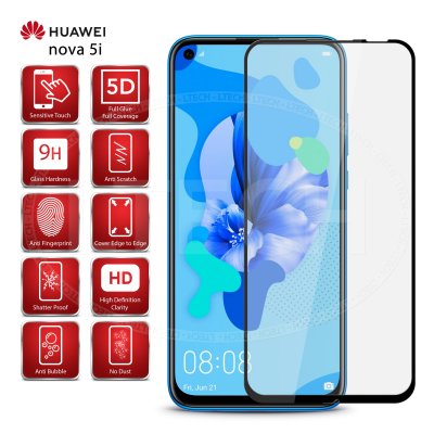 Защитное стекло Huawei Honor Nova 5i/P20 Lite (2019) 5D Черное