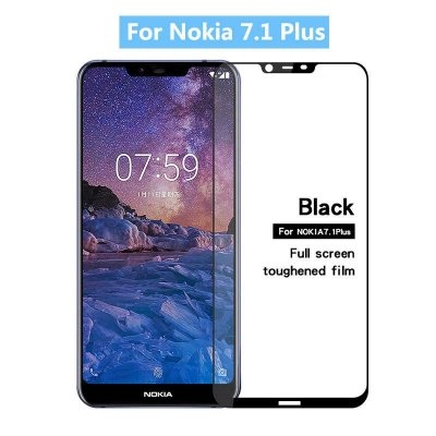 Защитное стекло Nokia 7.1 Plus 3D Черное