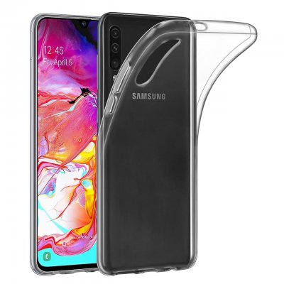Чехол силиконовый для Samsung A70 прозрачный