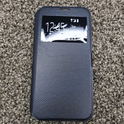 Чехол-книжка с окошком для Samsung A51 (черный)