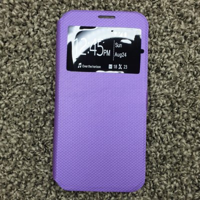 Чехол-книжка с окошком для Samsung A51 (фиолетовый)