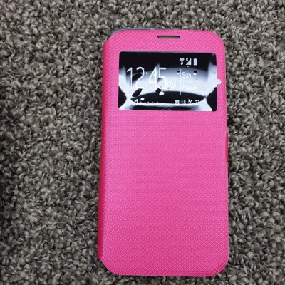 Чехол-книжка с окошком для Samsung A51 (Розовый)
