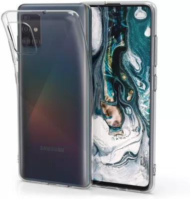 Чехол силиконовый для Samsung A51 Темно прозрачный