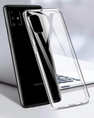 Чехол силиконовый для Samsung A51 Прозрачный