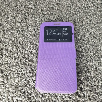 Чехол-книжка с окошком для Samsung A01/M01 фиолетовый