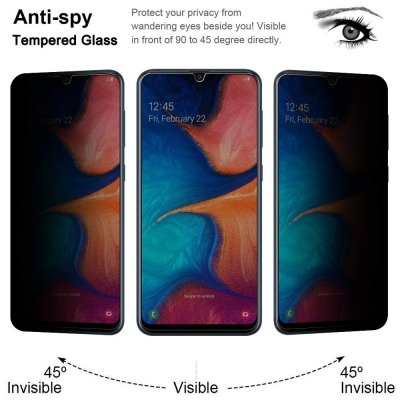 Защитное стекло Samsung A10/A10S/M10/Oppo A12/Realme 3 Privacy антишпион