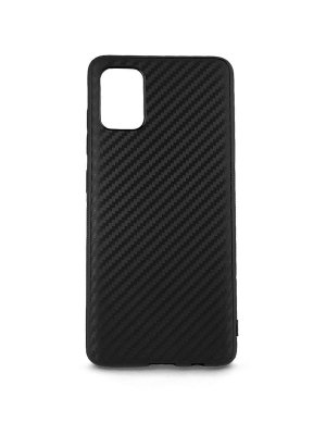 Чехол силиконовый для Samsung A51 Карбон (черный)