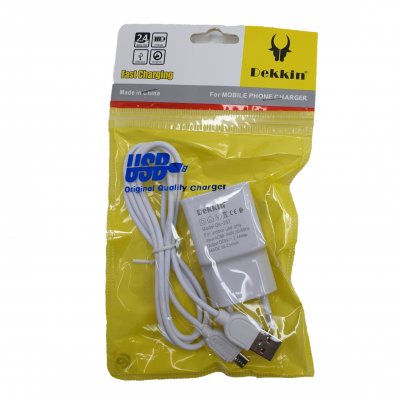 СЗУ с кабелем Micro USB 2.4A Dekkin (DK-252) 200p