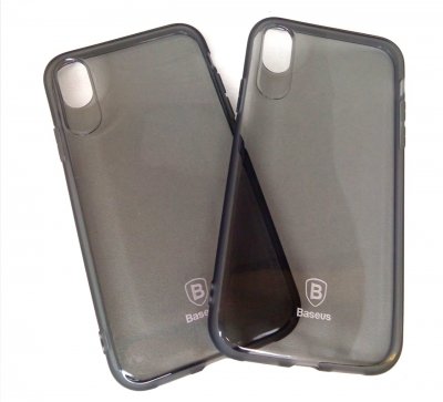 Чехол силикон iPhone XR Baseus Темно прозрачный