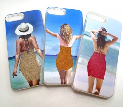 Чехол силикон iPhone 7/8 Plus Девушка на пляже