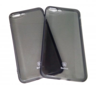 Чехол силикон iPhone 7/8 Plus Baseus Темно прозрачный