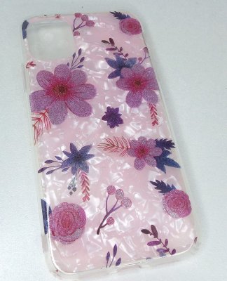 Чехол пластик iPhone 11 Цветы