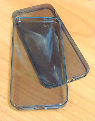 Чехол силикон iPhone 5/5s Темно Прозрачный