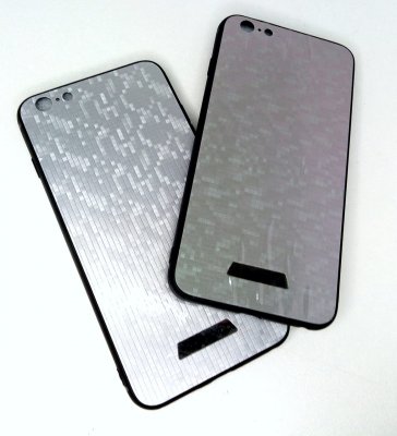 Чехол iPhone 6/6s+ серебряный под металл MOTOMO 1434