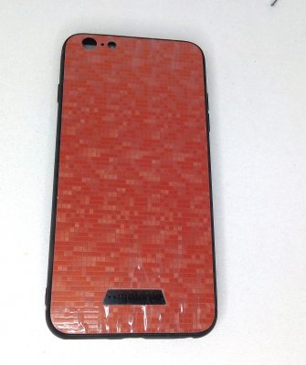 Чехол iPhone 6/6s+ оранжевый под металл MOTOMO 1434