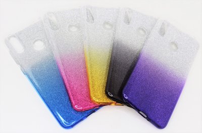Чехол силикон Huawei Honor 8C Блестящий разноцвет