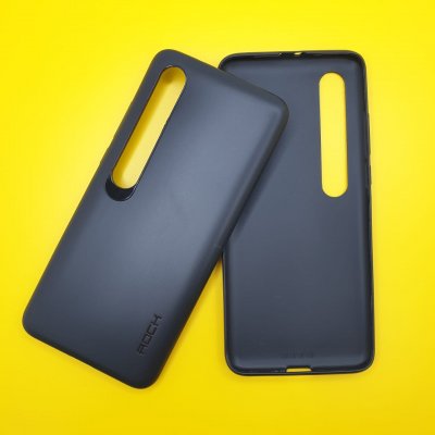 Чехол силиконовый для Xiaomi Mi 10/10 Pro черный (Rock)