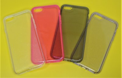 Чехол силикон iPhone 7/8/SE (2020) Прозрачный блестящий