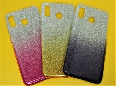 Чехол силикон Samsung A30/A20 (2019) Блестящий разноцвет