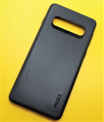Чехол силикон Samsung S10 Черный (Rock)