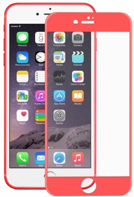 Защитное стекло iPhone 7/8/SE (2020) 3D красный