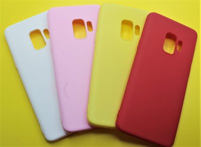 Чехол силикон Samsung   S9 Матовый разноцвет