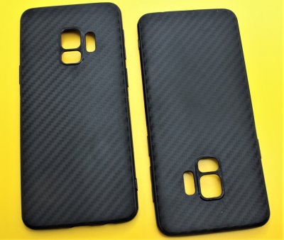 Чехол силиконовый для Samsung S9 Карбон черный