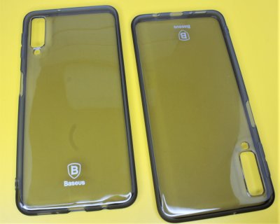 Чехол силикон Samsung  A7 (2018) / A750  Baseus Темно прозрачный