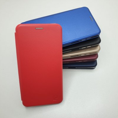 Чехол-книжка для Xiaomi Redmi Note 9S/9 Pro/9 Pro Max (красная) Fashion Case