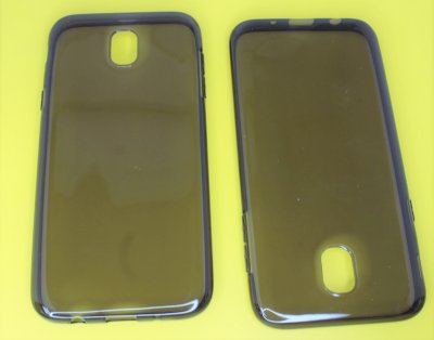 Чехол силикон Samsung J5/2017 темно прозрачный