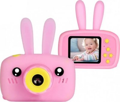 Детский цифровой фотоаппарат Childrens Fun Camera Rabbit (розовый)