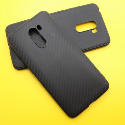 Чехол силикон Xiaomi Pocophone F1 Карбон черный
