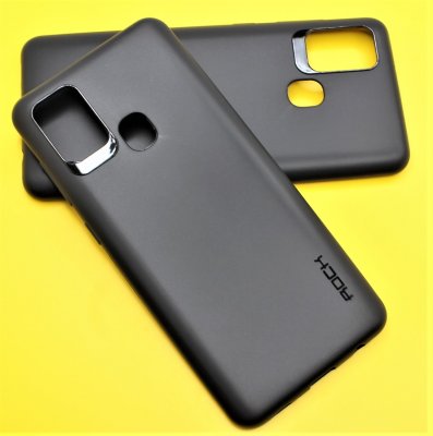 Чехол силиконовый для Samsung A21s черный (Rock)