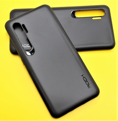 Чехол силиконовый для Xiaomi Mi Note 10 Lite черный (Rock)