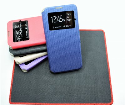 Чехол Xiaomi Mi 6 книжка синяя с окошком