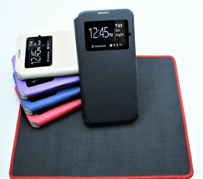 Чехол Xiaomi Mi 6 книжка черная с окошком
