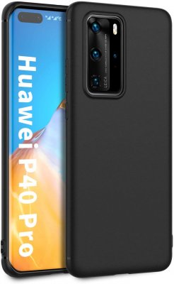 Чехол силикон Huawei P40 Pro TPU 1.0mm матовый черный