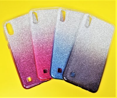 Чехол силикон Samsung M10/2019 Блестящий разноцвет