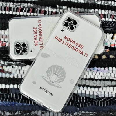 Чехол прозрачный противоударный силиконовый Huawei Honor P40 Lite/Nova 6 SE/Nova 7i с усиленными